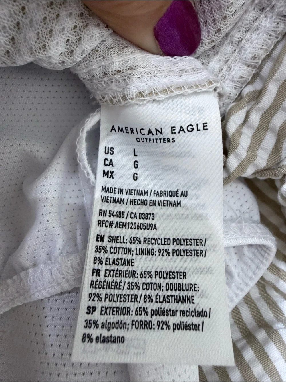 American Eagle Outfitters Gray Seersucker Drawstring Athletic Shorts